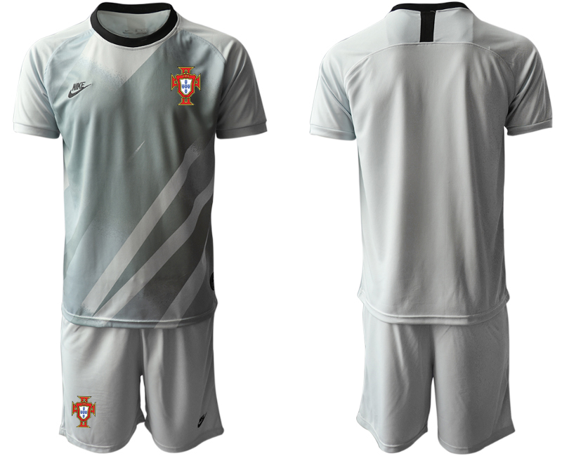Men 2021 European Cup Portugal grey goalkeeper Soccer Jerseys
